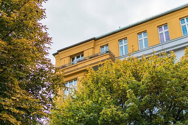istock Industrialized apartment block in Germany 628091086