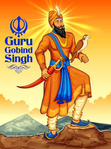 Happy Guru Gobind Singh Jayanti Festival For Sikh Celebration Background  Stock Illustration - Download Image Now - iStock