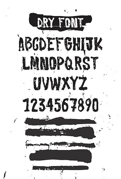 서체가 - handwriting blackboard alphabet alphabetical order stock illustrations