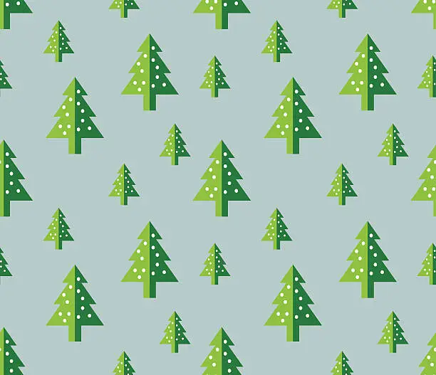 Vector illustration of Christmas tree Seamless pattern. Vector Illustration. fir tree symbol.