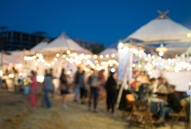 istock blurred photo night market and bokeh led. 628119802