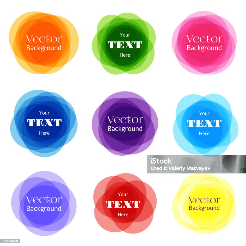 Circular Rounded Circular Shapes Frame Set Stock Illustration - Download Image Now ...