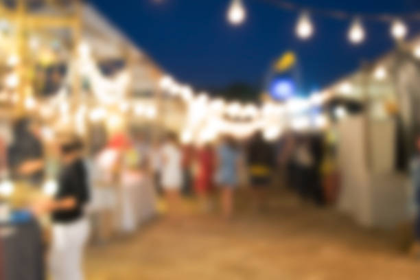 istock blurred photo night market and bokeh led. 628120732