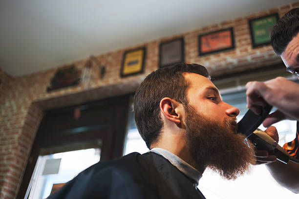 istock Beard trim at a Barber Shop 628122570
