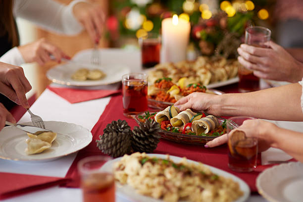 istock Family meeting over Christmas table 628124874