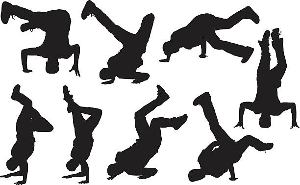 ハンドスタンドを持つ男性 - breakdancing点のイラスト素材／クリップアート素材／マンガ素材／アイコン素材