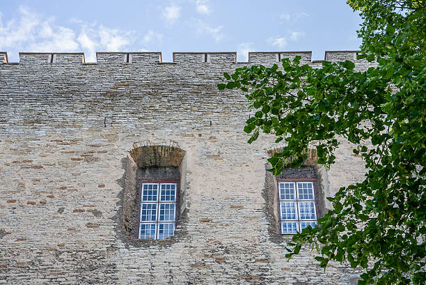 Medieval Wall with windows In Tallinn City