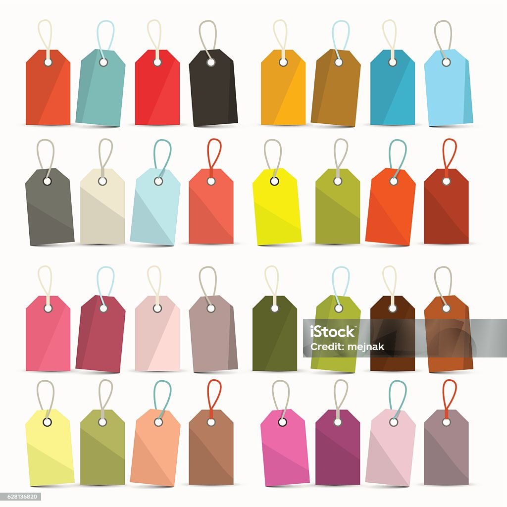 Empty Tags Examples Empty Tags Set Stock Illustration - Download Image Now - Cut Out, Empty ...