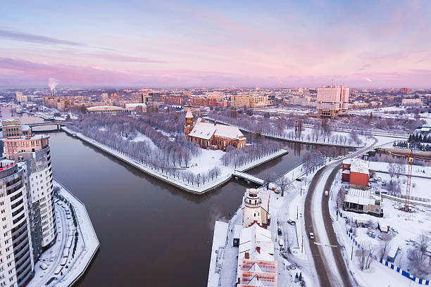 istock Landmark of Kaliningrad from above 628138064