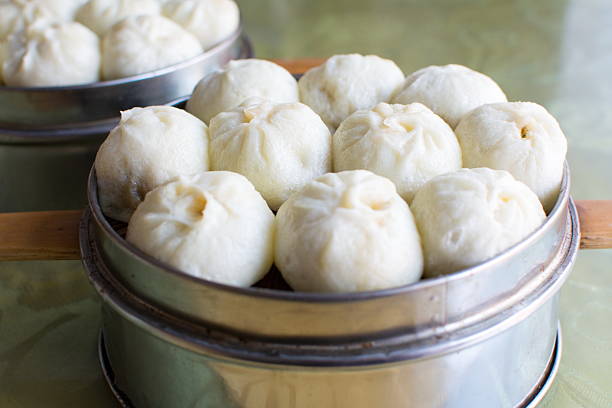 istock Steamed Chinese Meat Buns Baozi 628141052