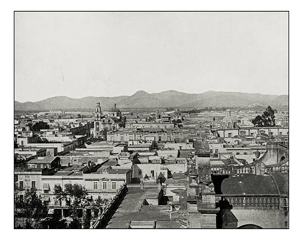 istock Antique photograph of Mexico City 628151964
