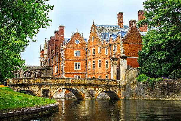 Cam Canal of Cambridge University view, England. Cam Canal of Cambridge University view, England. cambridge england stock pictures, royalty-free photos & images