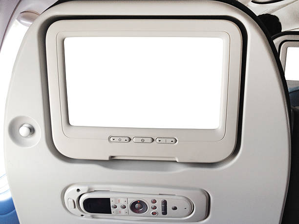 istock Airplane Video Screen on Back of Seat 628154508