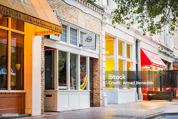 Colorful Shops And Restaurants In Downtown Austin Texas Usa Stock Photo - Download Image Now