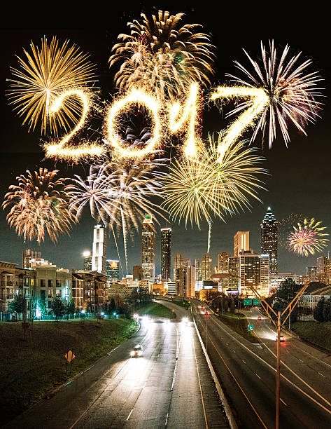 istock atlanta skyline with fireworks for 2017 new year 628157124