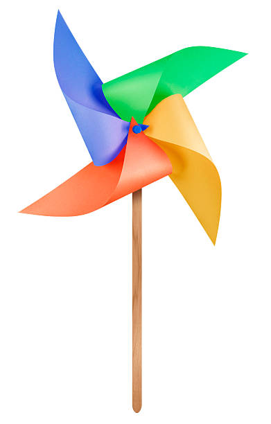 istock Paper windmill pinwheel - Colorful 628158502