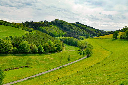 panoramic view of low mountain range