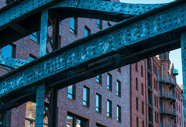 istock View of buildings through steel bridge 628159590