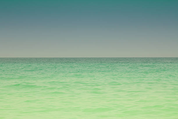 A colourful shot of the ocean at Jumeirah beach in Dubai, UAE