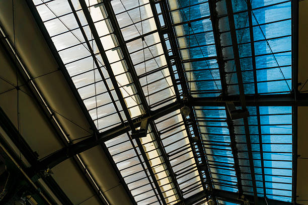 istock industrial roof with glass 628164492