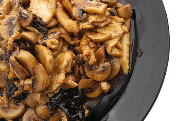 istock Chicken with black and white mushrooms and bamboo shoots 628165664