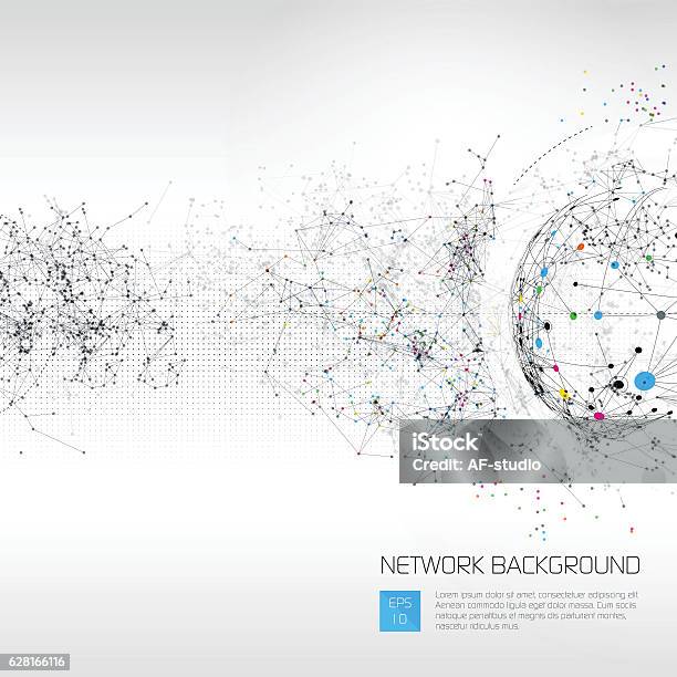 Computer Network Model Background Abstract Network Background Stock Illustration - Download Image Now ...