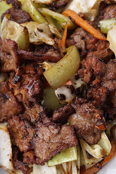 istock Chinese food. Hot veal with vegetables 628193372