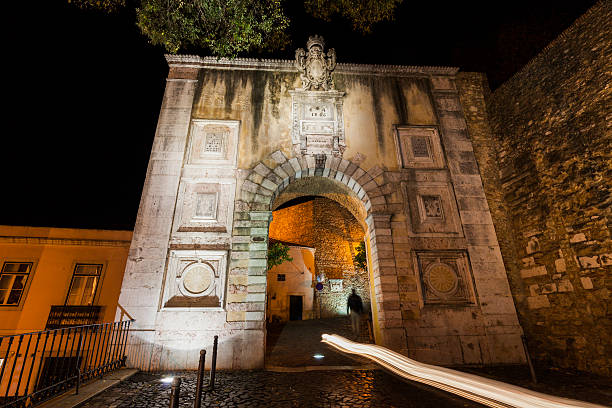 istock Arch in Saint George's Castle area in Lisbon 628193380