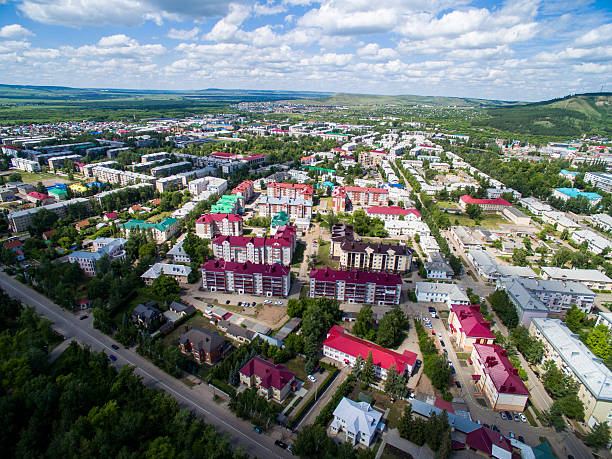 istock Oktyabrsky city, aerial view. Bashkortostan 628194788