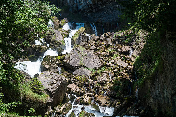 istock Stream flowing through the rocks in the Swiss mountains 628197688