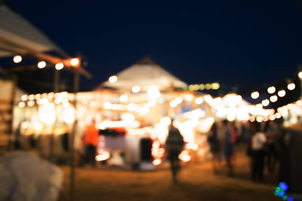 istock blurred photo night market and bokeh led. 628208910