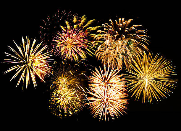 istock Series of fireworks for the 2017 new year 628209086