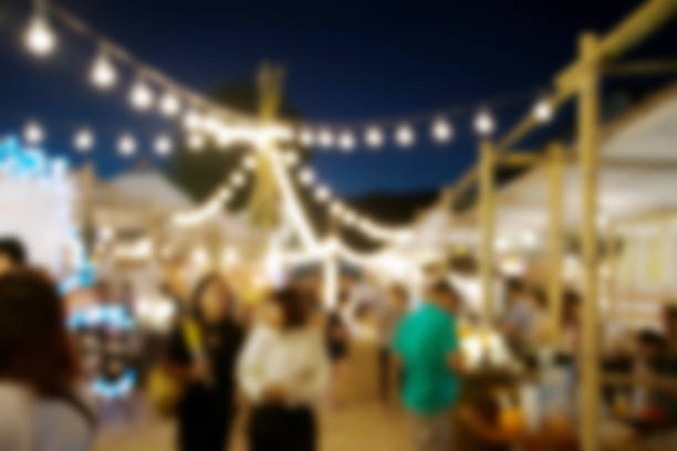 istock blurred photo night market and bokeh led. 628209174