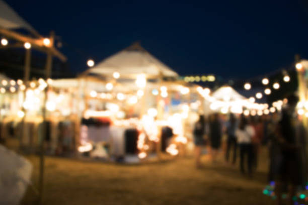 istock blurred photo night market and bokeh led. 628209948