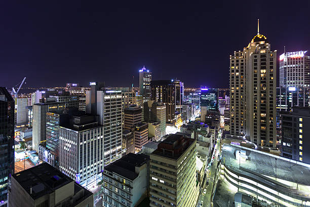 istock Nighttime Auckland Cityscape 628211394