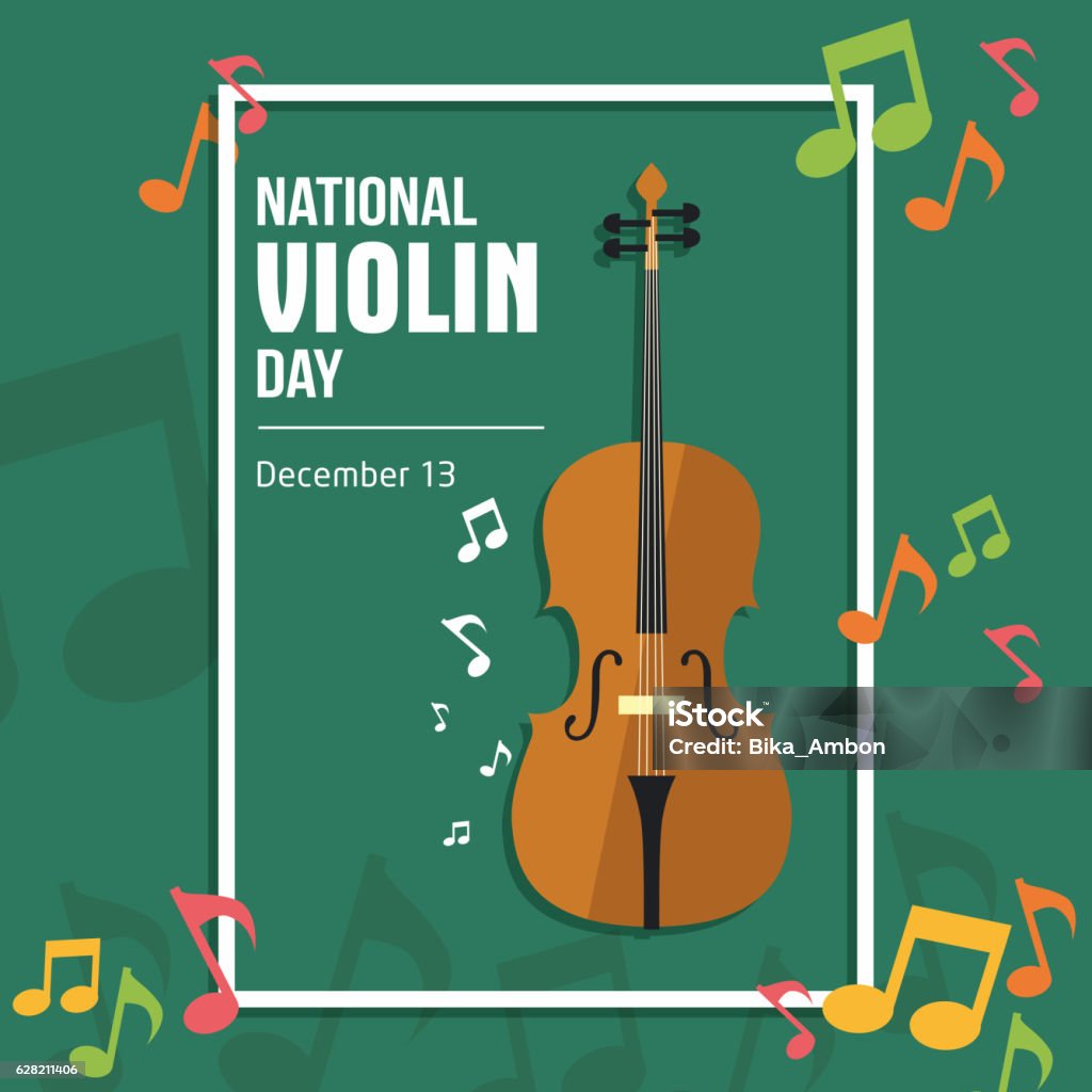 Día Nacional del Violín - arte vectorial de Música libre de derechos