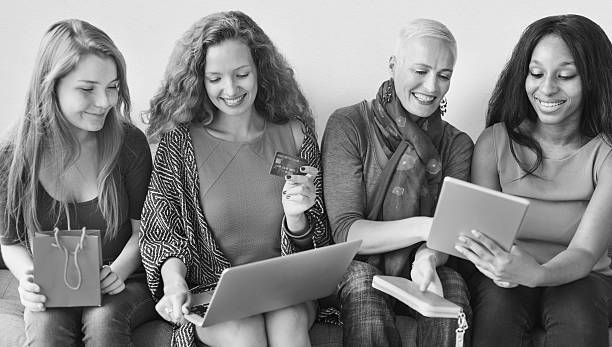 istock Women Femininity Shopping Online Happiness Concept 628216458