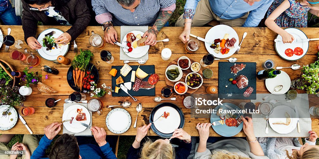 Group Of People Dining Concept Eating Stock Photo