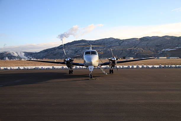 istock Frontal View of Commercial Airplane In Winter 628217134