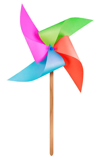 istock Paper windmill pinwheel - Colorful 628217666