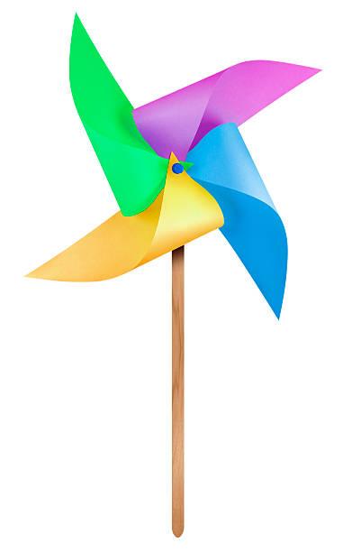 istock Paper windmill pinwheel - Colorful 628218944