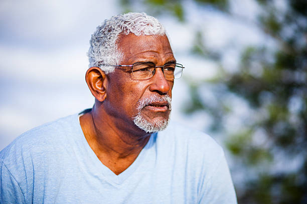 istock Attractive Senior Black Man Outdoor Portrait 628219142
