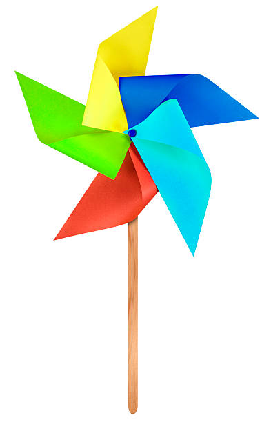 istock Paper windmill pinwheel - Colorful 628220362