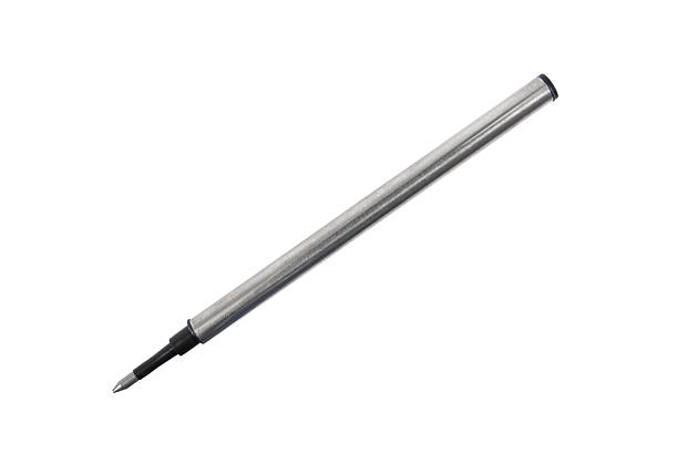 istock Metal ballpoint pen refill isolated on white background.Pen refill isolated 628221470