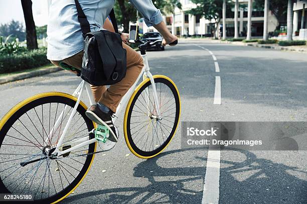 Cycling To Work Stock Photo - Download Image Now - Cycling, Bicycle, City