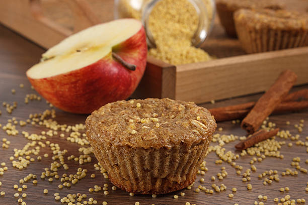 istock Muffin with millet groats, cinnamon and apple 628246660