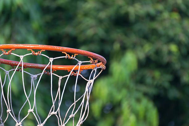 istock Basketball hoop in park 628247696