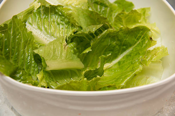 istock Lettuce  for salad in a white bowle 628248328
