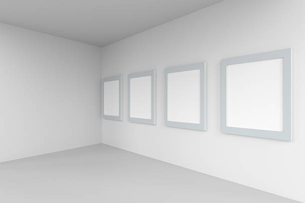 istock 3D Rendering of Blank frame in the gallery 628248604