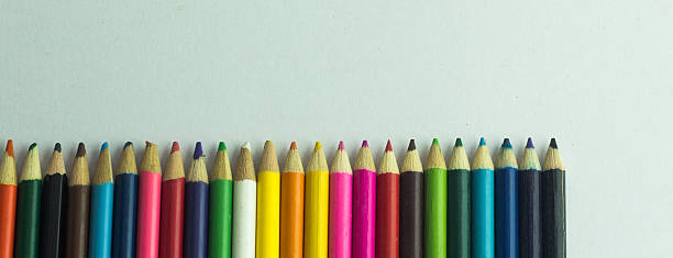 istock Color pencil with copy space isolated on whtie background,educat 628249204